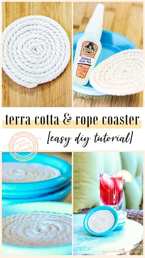 Terracotta And Rope Coasters Diy Diy Coasters Diy Cool Diy Projects