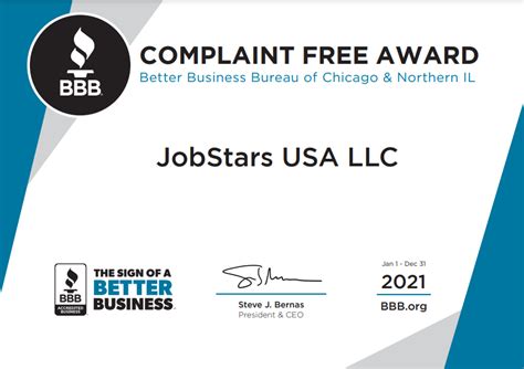 Bbb Complaint Free Award Job Seekers Blog Jobstars Usa