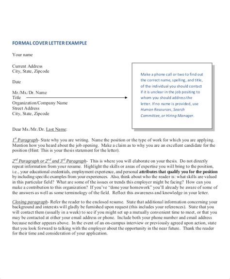 Free 8 Sample Formal Letter Layout Templates In Ms Word Pdf