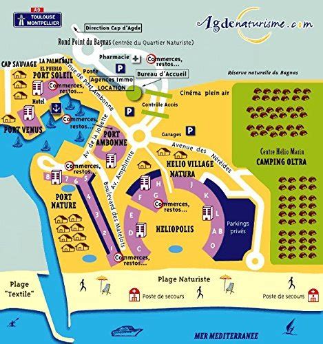 Cap D Agde Plan Voyage Carte Plan