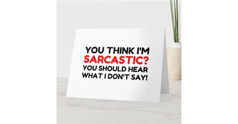 Sarcastic Thank You Card Zazzle