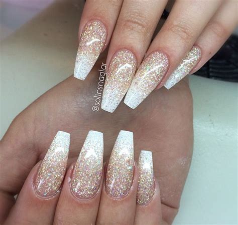 Pin By Iamkween On Nail Party Ombre Nails Glitter Gold Nails Prom Nails