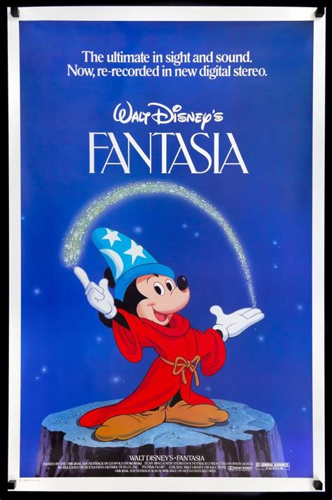 Fantasia 1940 Original R1982 One Sheet Movie Poster Original Film