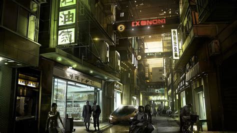 Asian City During Nighttime Digital Wallpaper Futuristic Cyberpunk Hd