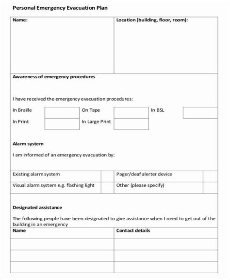 Emergency Evacuation Plan Template Free