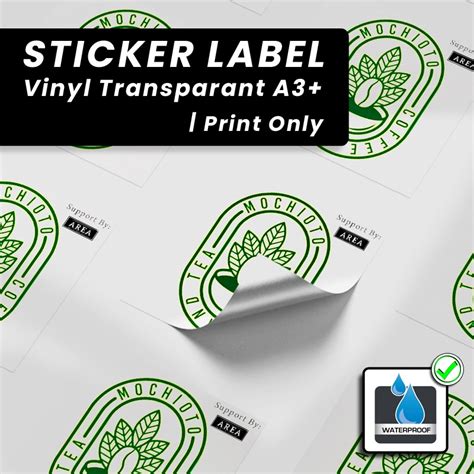 Jual Cetak Sticker Vinyl Transparant Cetak Stiker Label Vinyl Transparant Shopee Indonesia