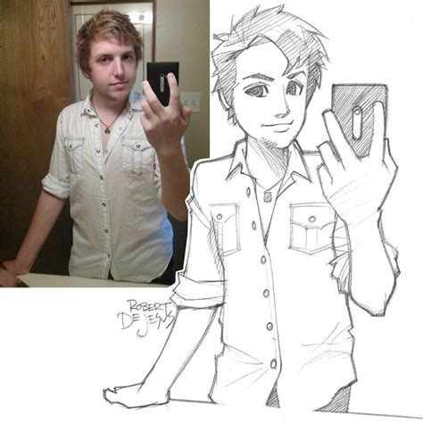 Illustrator turns strangers into anime characters. Robert DeJesus Turns Photos into Anime Characters