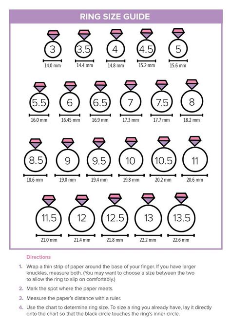 This Printable Ring Size Guide Will Help You Find The Right Siz