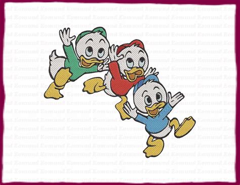 Huey And Dewey And Louie Ducktales Fill Embroidery Design 22 Etsy