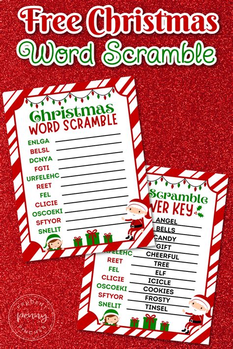 Free Printable Christmas Word Scramble For Kids Diy Playbook