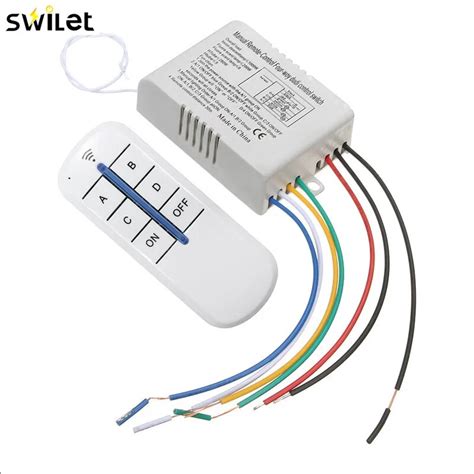 New Ac 220v 30m 4 Ways Digital Rf Remote Control Switch Onoff Wireless