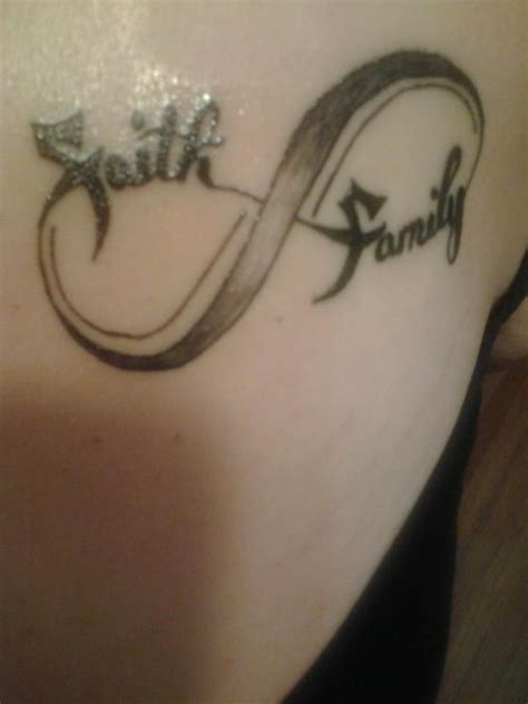 They might use the same design or one that is distinct yet comparable. My 3rd Tattoo..Faith & Family Infinity Tattoo. #Chest # ...
