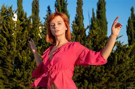 marta gromova redhead rylskyart magazine model women looking at viewer hd wallpaper