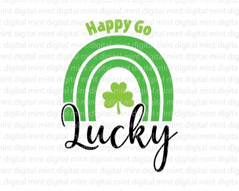 Happy Go Lucky Svg Happy Go Lucky Png St Patrick Day Etsy