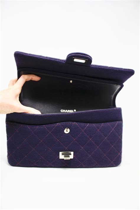 Chanel Purple Reissue 226 Double Flap Bag At Rice And Beans Vintage