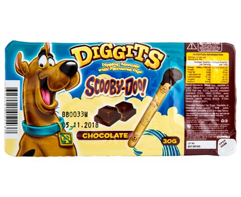 2 X Diggits Scooby Doo Chocolate And Orange Snack Packs 6pk Au