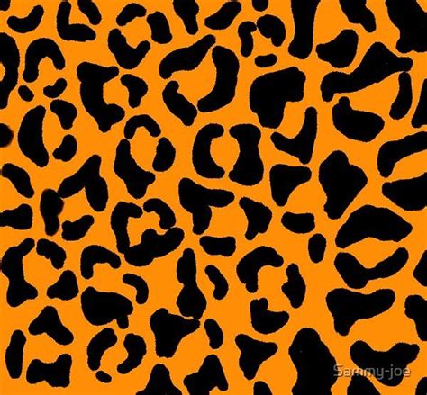Orange Leopard By Sammy Joe Redbubble Leopard Print Wallpaper
