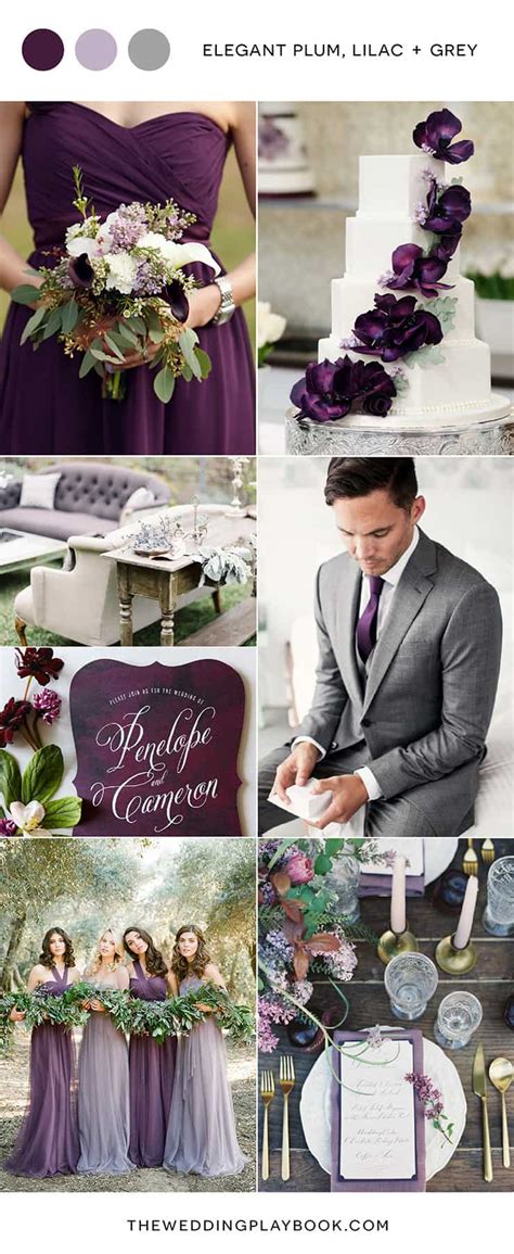 Plum Lilac And Grey Wedding Inspiration