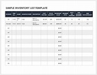 Free Inventory List Templates | Smartsheet