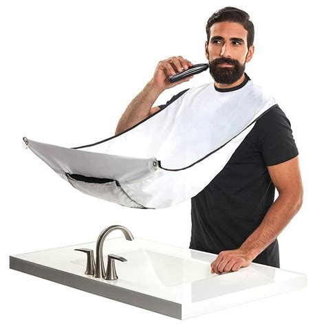 Mens Shaving Apron Beard Collector Easy Bathroom Cleaning Hair Care