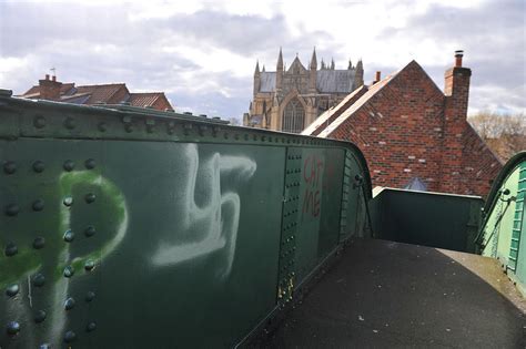The Shocking Graffiti Sprayed On A Footbridge In Beverley Hull Live