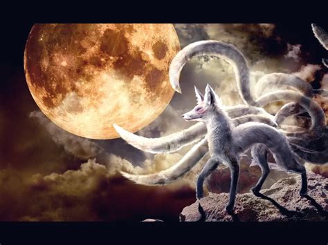 Kitsune Nine Tailed Fox Is A Mythological Creature That Has The