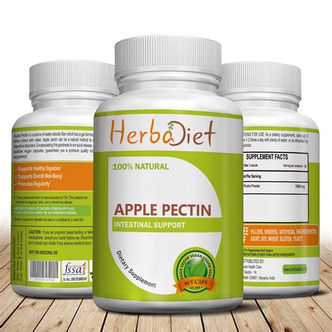 Apple Pectin 500mg Veg Capsules Intestinal Digestive Health Support ...