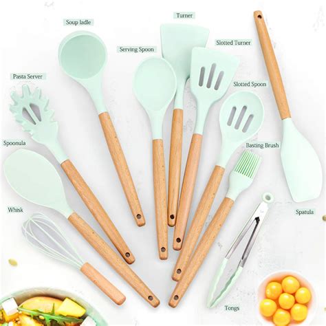 Eagmak 16 Pc Silicone Kitchen Cooking Utensil Set With Stand Bpa Free
