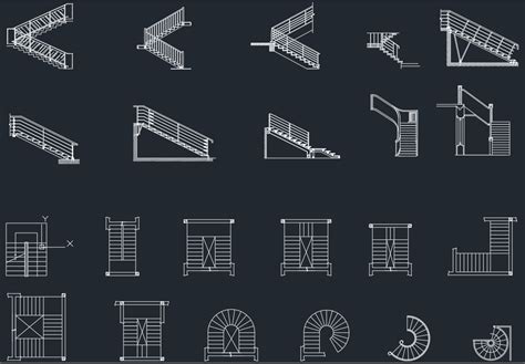 Stairsplanelevation Autocad Free Cad Block Symbols And Cad Drawing