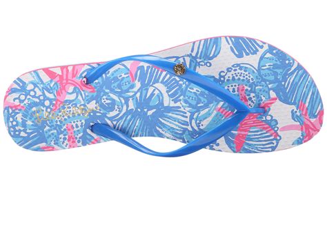 Lyst Lilly Pulitzer Pool Flip Flop In Blue