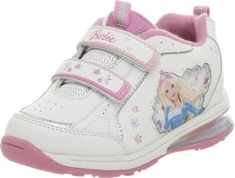 Barbie Toddler Lighted Athletic Shoe Whitepink 6 M Us