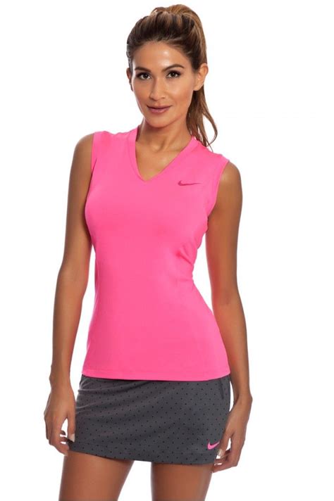 Tour Sleeveless Pink Tennis Shirt Golf Outfits Women Golf Outfit