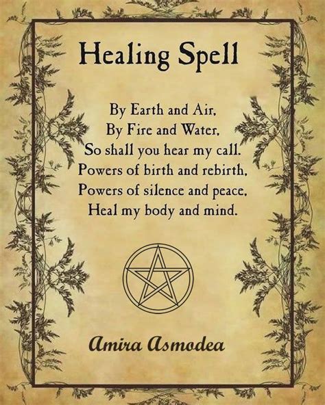 Healing Spell By Amira Asmodea Healing Spells Witchcraft Spells For Beginners Magic Spell Book