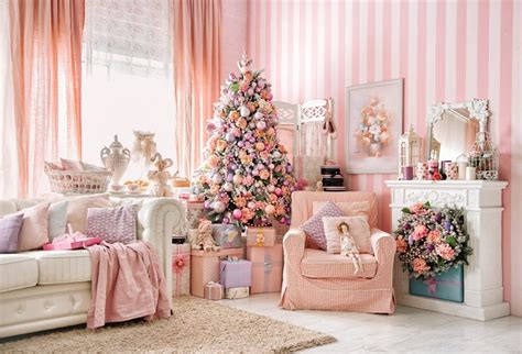 Free pink background stock video footage licensed under creative commons, open source, and more! Laeacco Pink Princess Chic Room Scene Christmas Tree ...