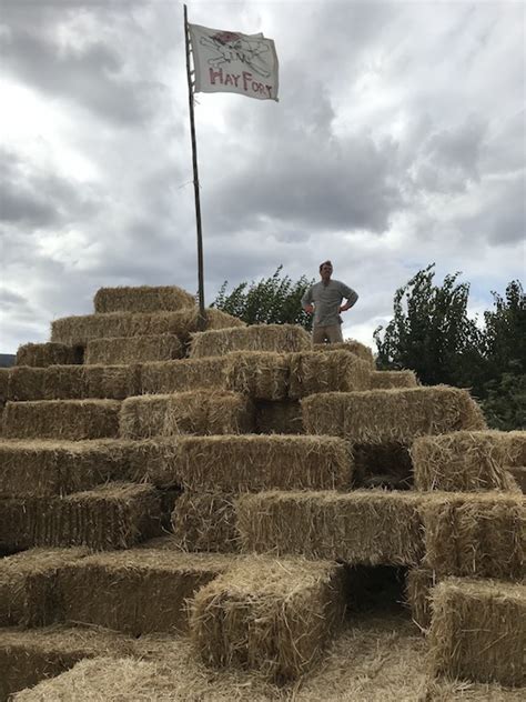 Hay Bale Fort Full Belly Farm