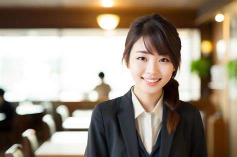 Premium AI Image Businessperson Female Asian Middle Aged Confident Pose