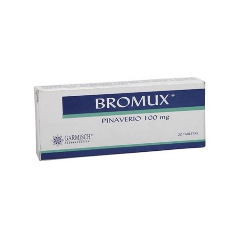 Bromux 100 Mg 20 Tabletas Bromuro De Pinaverio