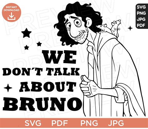 Encanto SVG Bruno svg png clipart SVG, We dont talk about Bruno cut