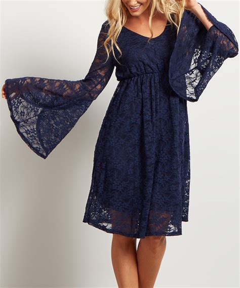 Another Great Find On Zulily Navy Blue Lace Bell Sleeve Empire Waist