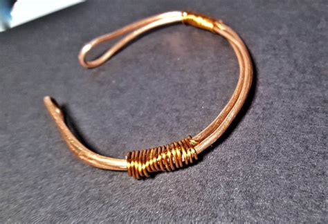 Copper Wire Wrapped Bracelet Twisted Copper Bracelet Copper Etsy