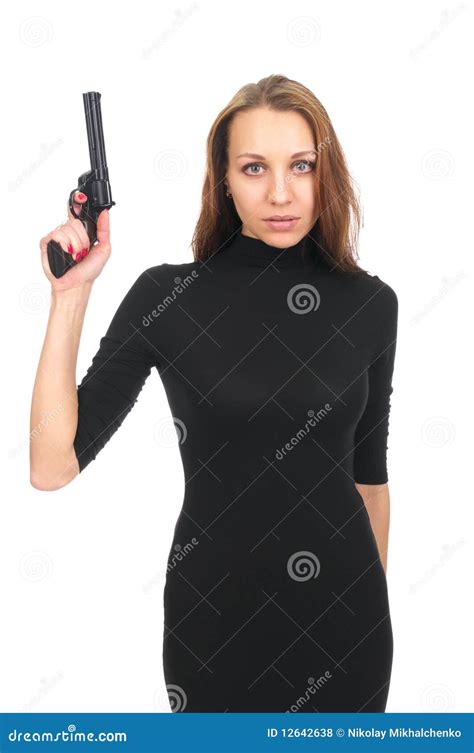 Sexy Woman With A Gun Royalty Free Stock Photos Image 12642638