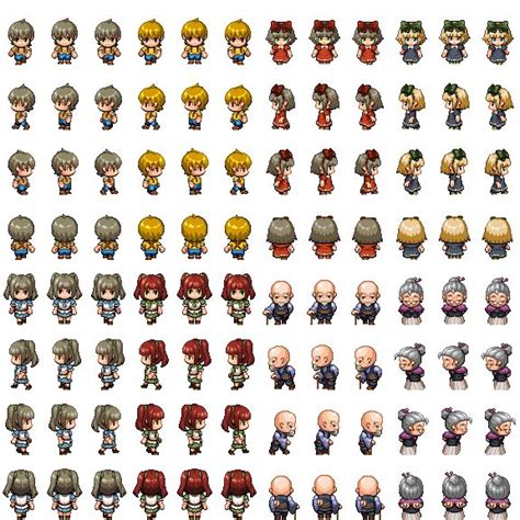 People Tall Sprite Recolored Rpg Tileset Free Curated Assets For Your
