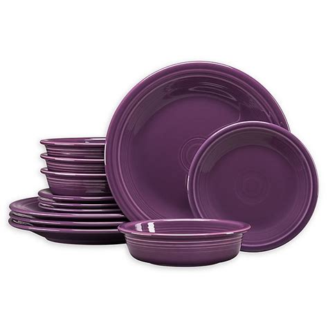 Fiesta® 12 Piece Classic Dinnerware Set In Mulberry Bed Bath And Beyond