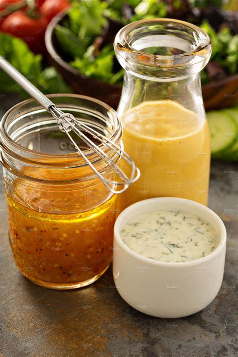 Variety Of Sauces And Salad Dressings Featuring Variety Homemade And