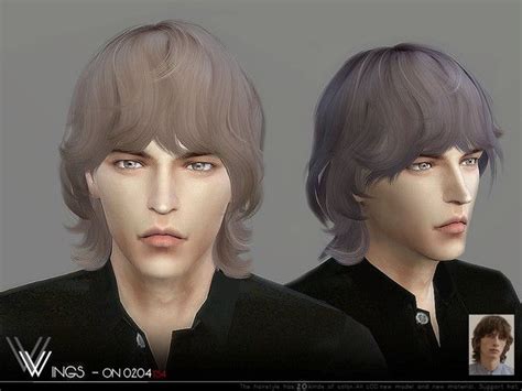Wingssims Wings On0204 Sims 4 Hair Male Mens Hairstyles Sims Hair