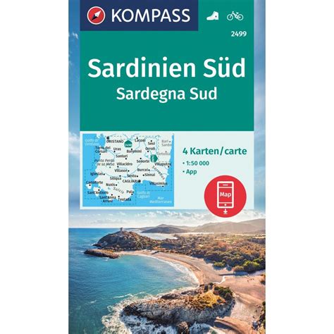 South Sardinia 4 Map Set Kompass Hiking Map 2499
