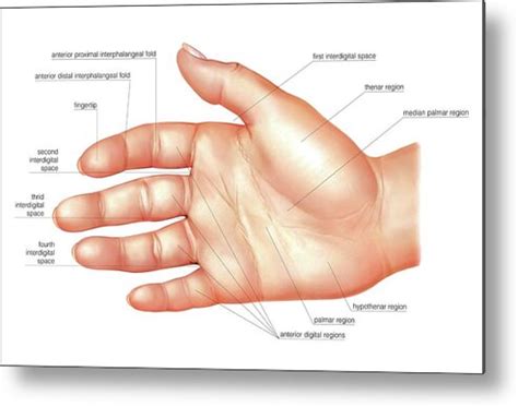 Anatomy Regions Of The Hand Art Print By Asklepios Medical Atlas The