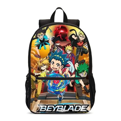 Backpack For Boys Girls Cartoon Beyblade Burst Game Prints School Bags