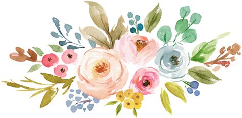 View And Download Hd Ink Colorful Transparent Hand Painted Flowers Png