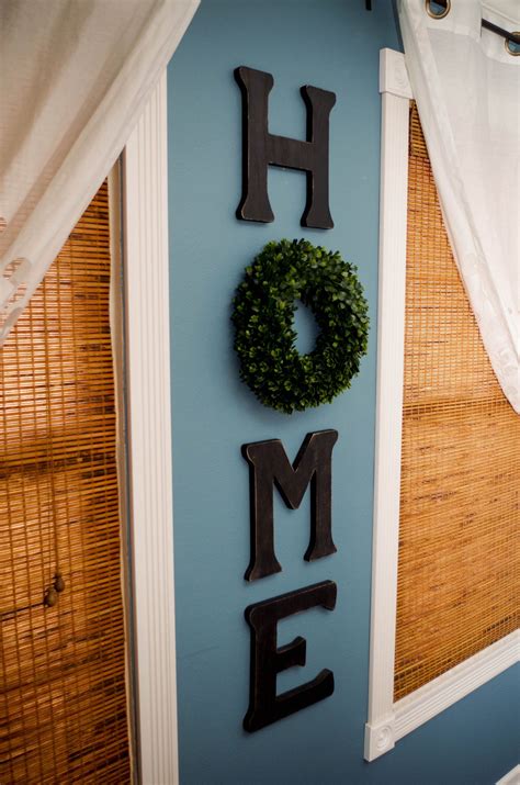 Home Letter With Wreath Home Sign With Wreath Home Letter Etsy